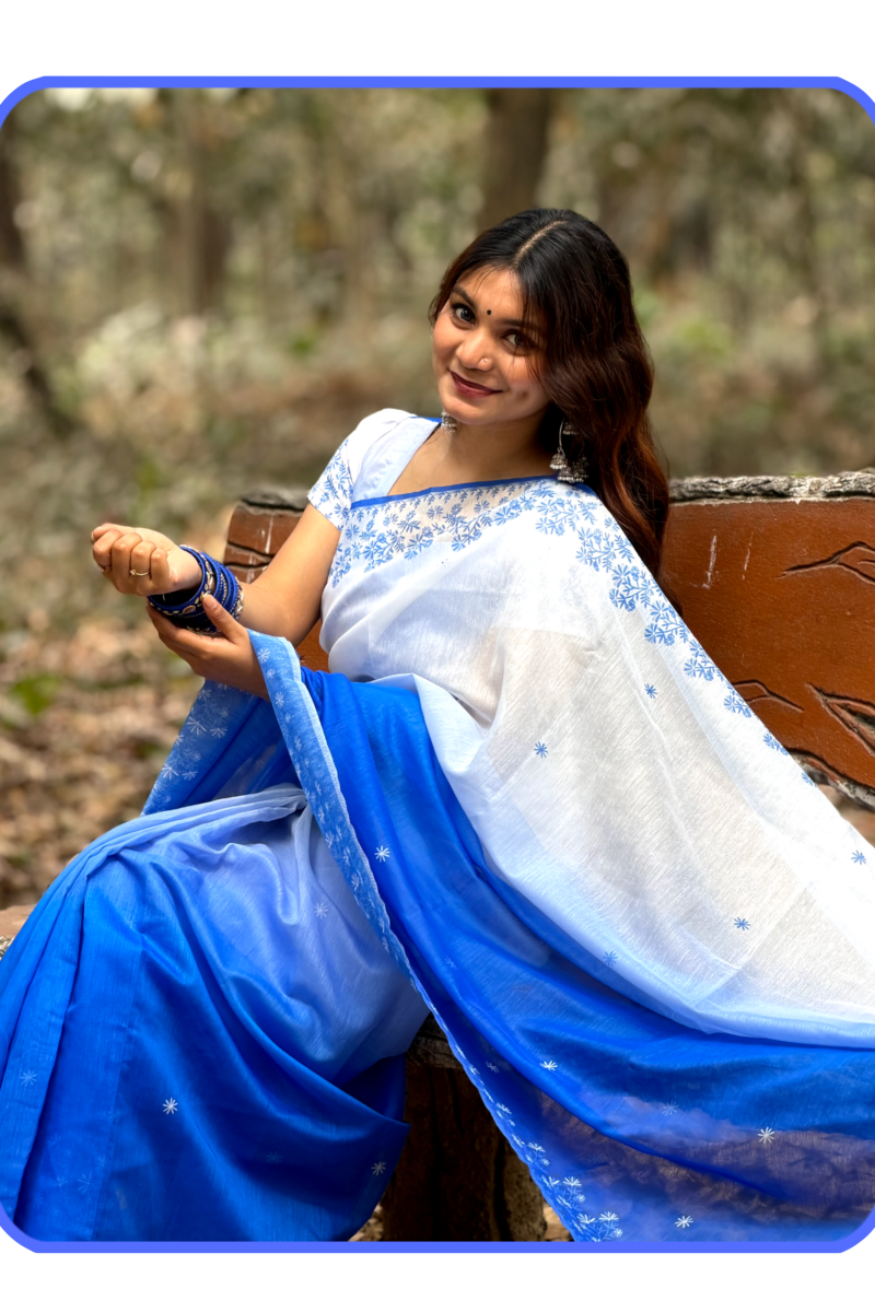 নীলাচল প্রিন্টেড শাড়ি